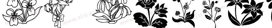 DT Flowers 1字体转换